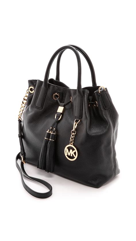 michael kors camden satchel black|Michael Kors Camden Large Satchel Leather Black Shoulder Bag .